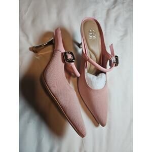 Cosy Island GraceLithe Pointed Toe Heels Mules Shoes 9 Pink NEW